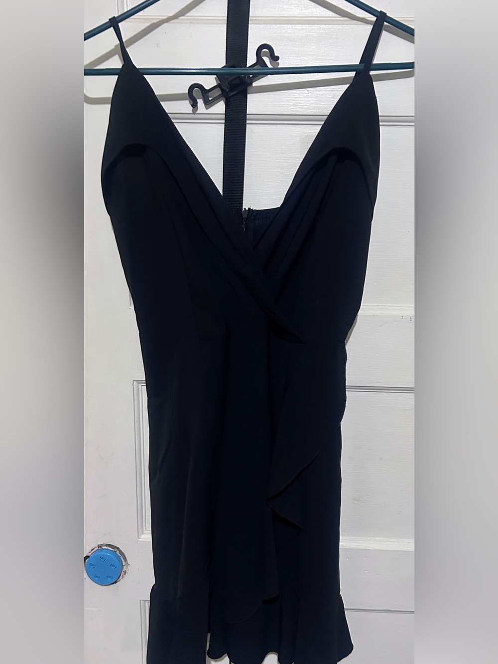 Black V-Neck Spaghetti Strap Dress